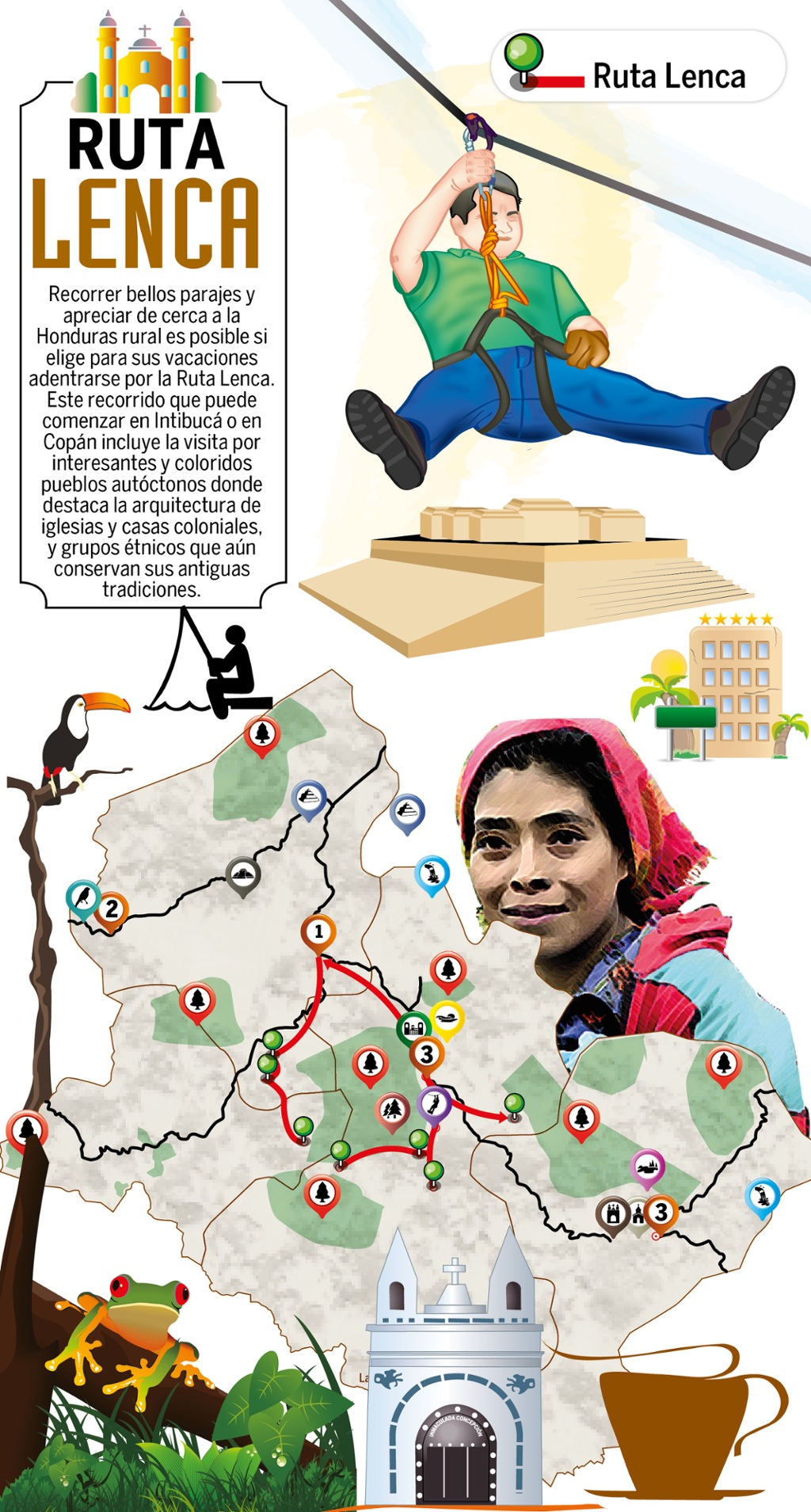 Mapa de la Region Lenca
